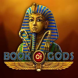 Book of Gods slot logo by BF Games at Spinsy Casino