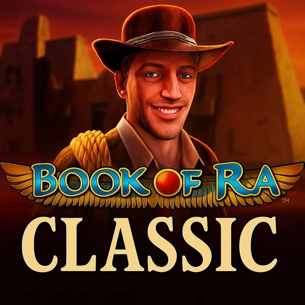 Book of Ra Classic game by Novomatic – logo hosted on Spinsy Casino